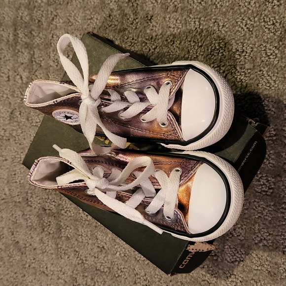 Converse Dusk pink white black  CTAS HI size 5 - Picture 3 of 7